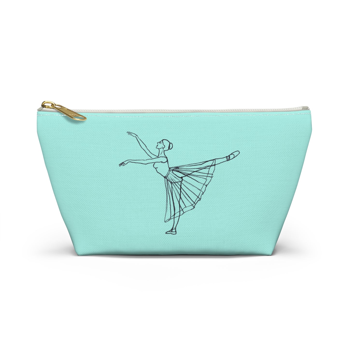 Ballet Dancer Tiffany Blue Accessory Pouch — Mint T‑Bottom Makeup & Dance Bag