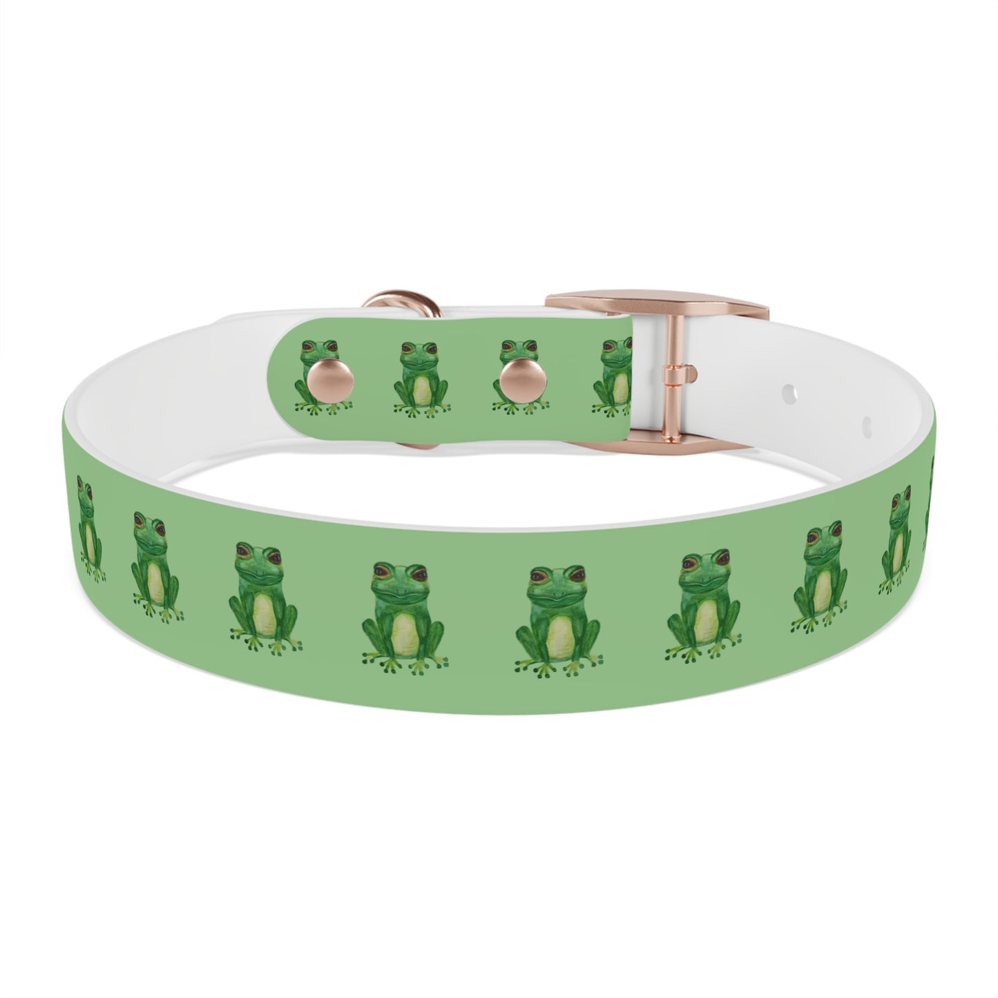 Frog Pattern Dog Collar — Waterproof TPU Pet Collar
