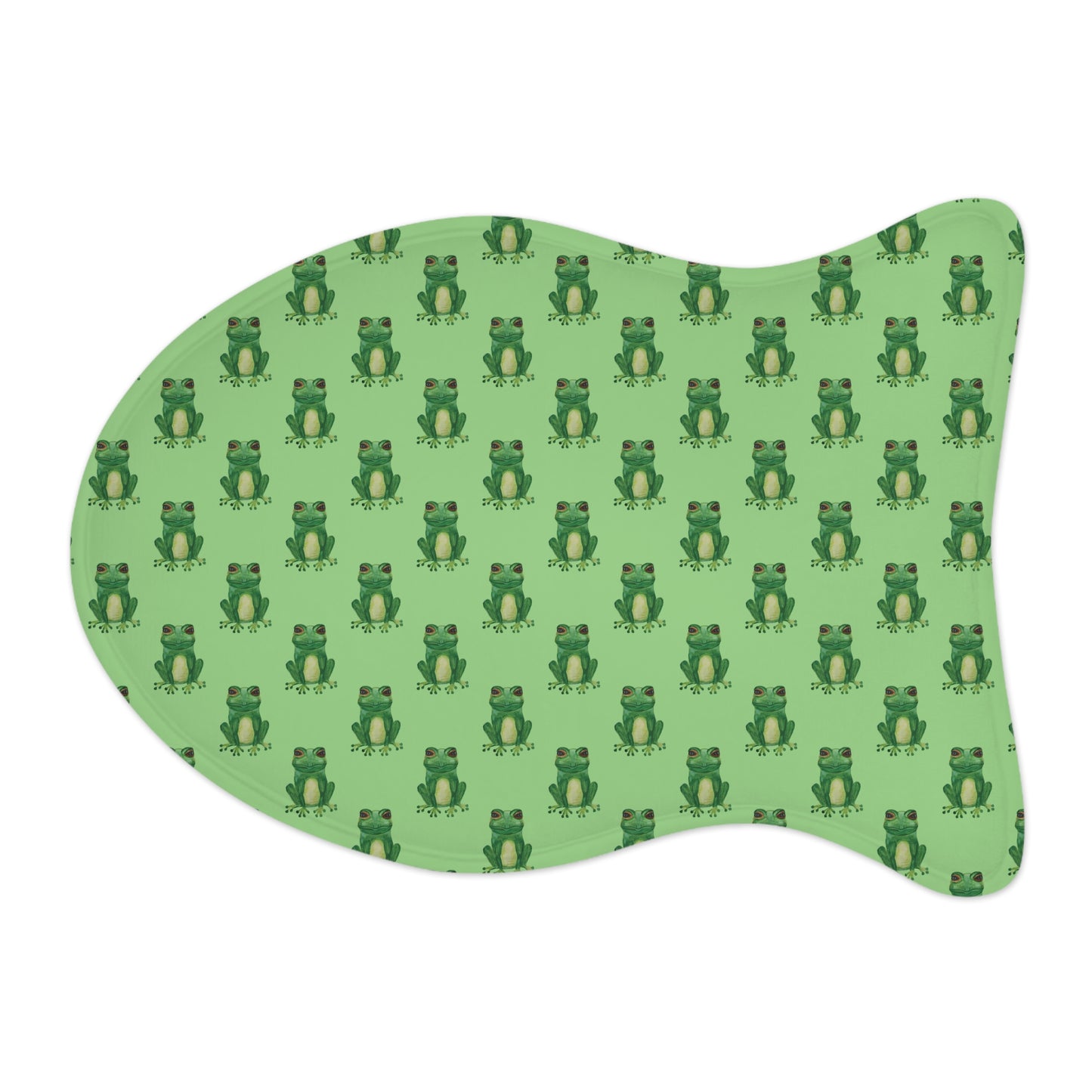 Green Frog Pet Feeding Mat — Non-Slip Dog & Cat Bowl Placemat