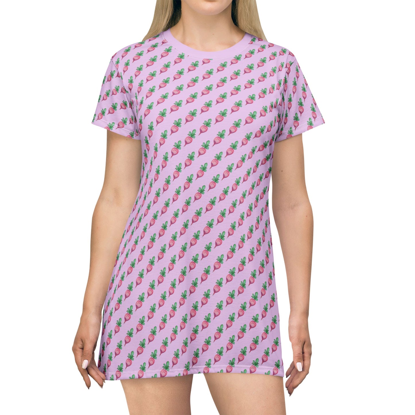 Radish T‑Shirt Dress — Cute Veggie Summer Dress