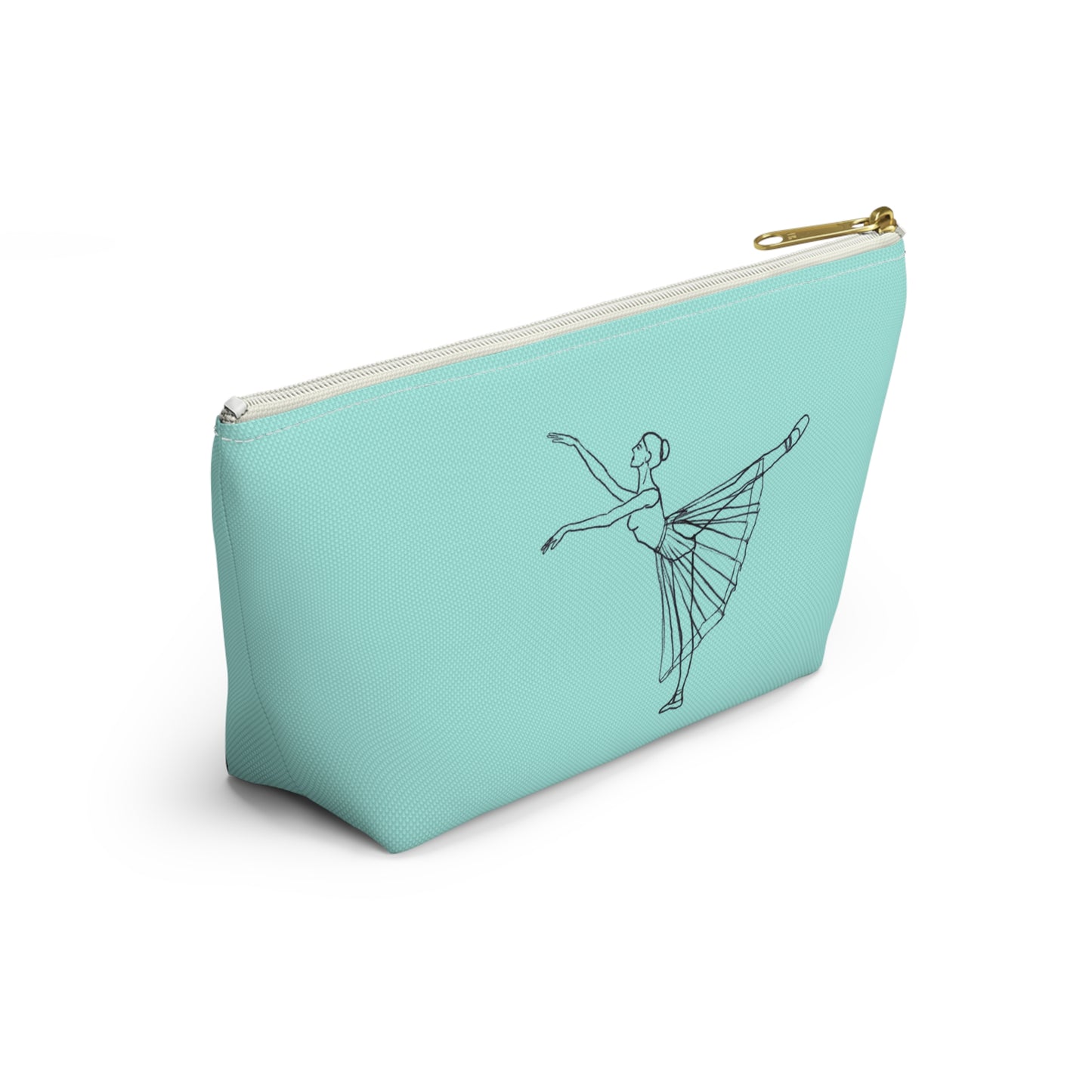 Ballet Dancer Tiffany Blue Accessory Pouch — Mint T‑Bottom Makeup & Dance Bag
