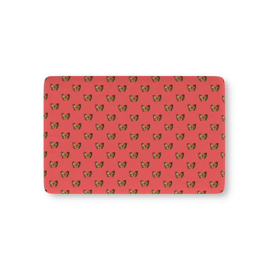 Butterfly Baby Fitted Crib Sheet — Coral Pink Nursery Bedding