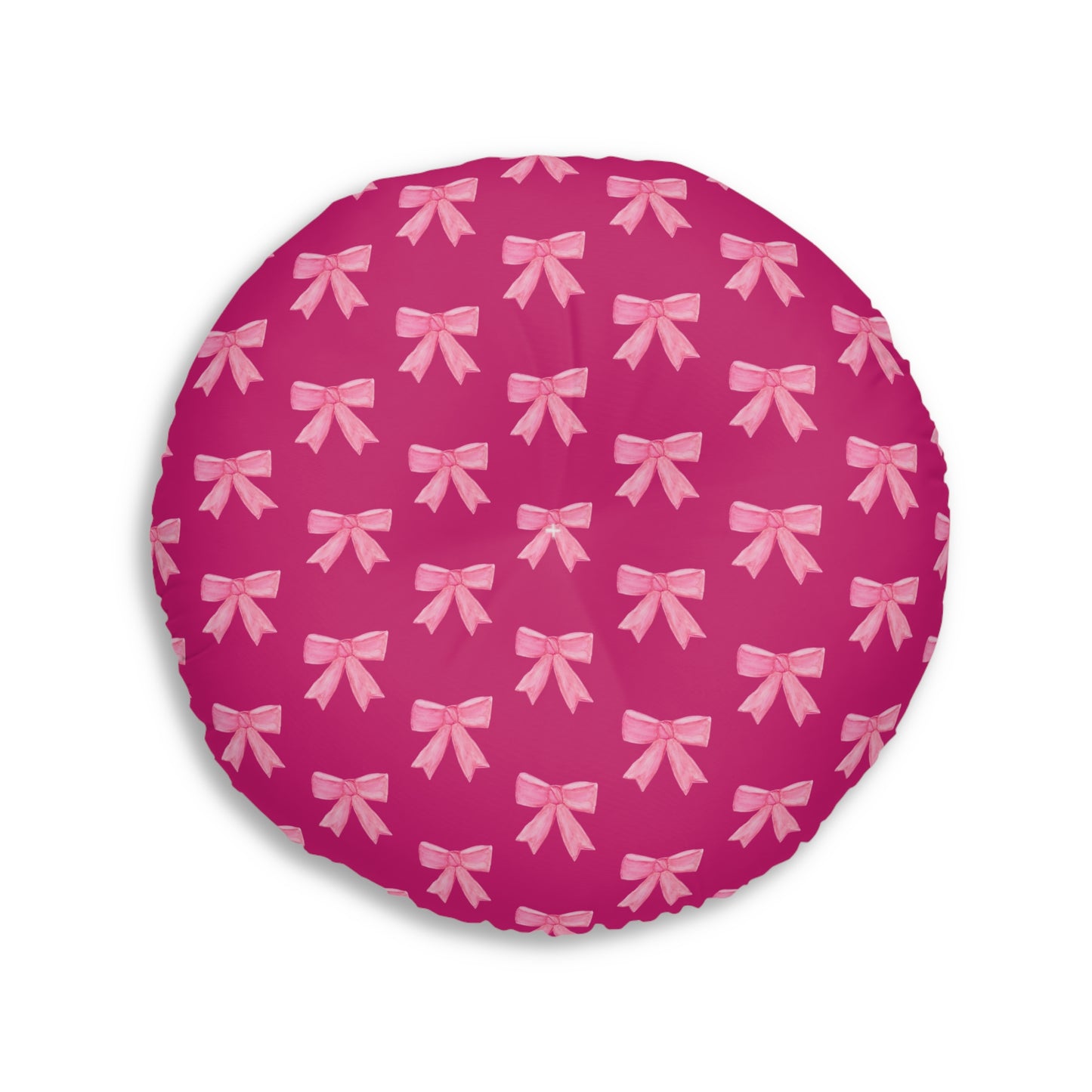 Pink Bow Floor Pillow — Hot Pink