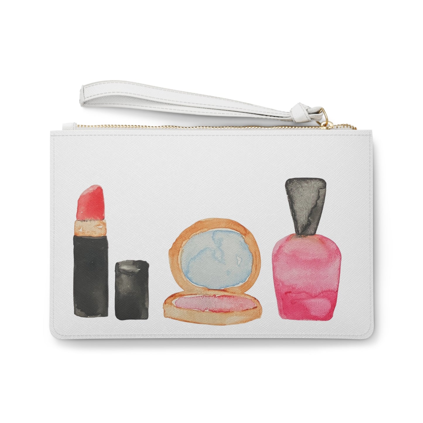 Make-Up Icons Watercolor Clutch Bag