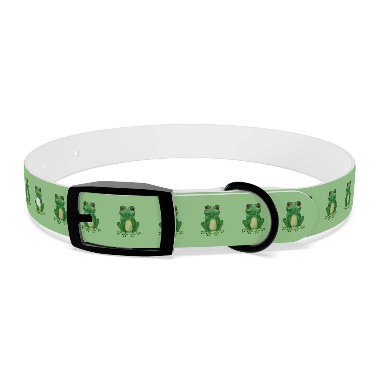 Frog Pattern Dog Collar — Waterproof TPU Pet Collar