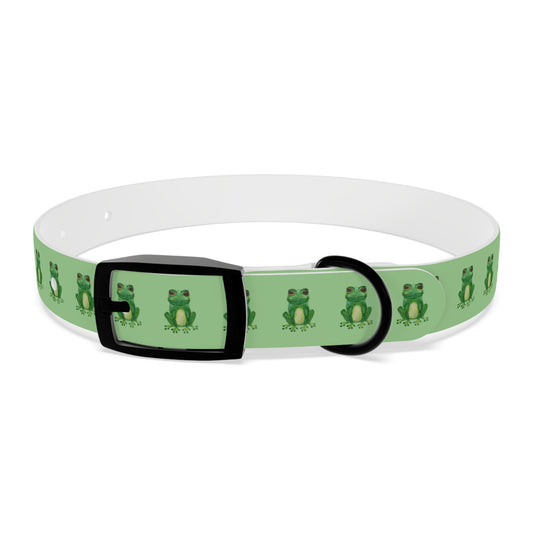 Frog Pattern Dog Collar — Waterproof TPU Pet Collar