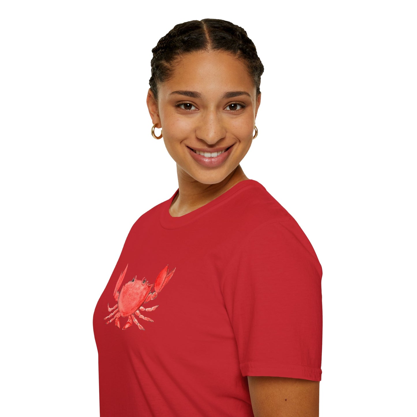 Crab Watercolor T-Shirt — Cute Coastal Beach Graphic Tee