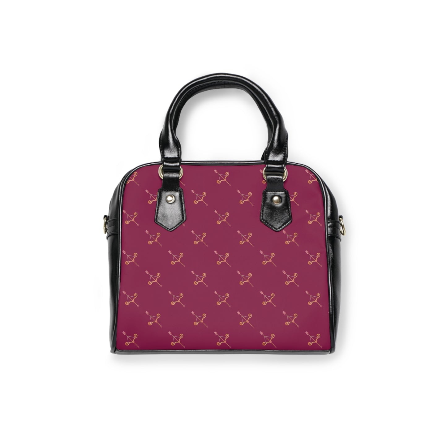 Cupid's Arrow Handbag — Deep Berry Pink Structured Shoulder Bag