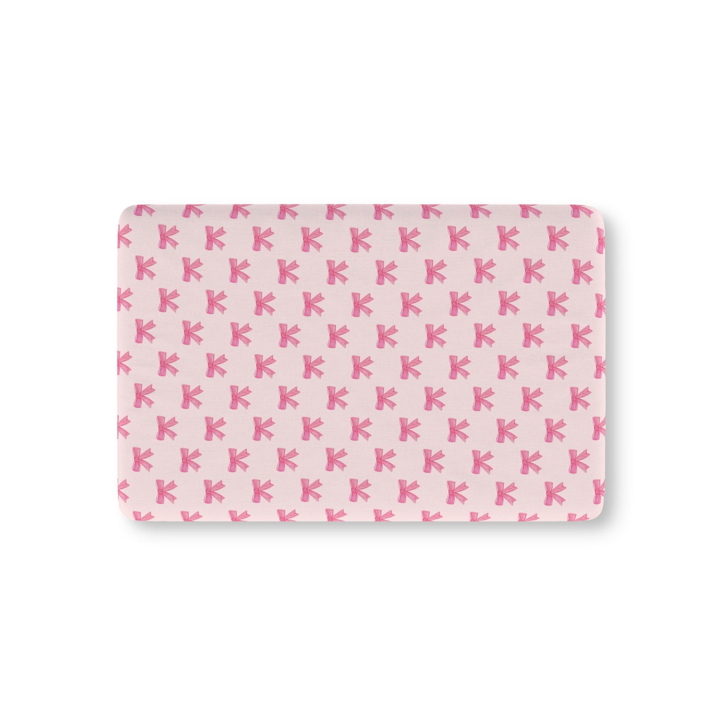 Pink Bow Baby Fitted Crib Sheet — Soft Nursery Bedding