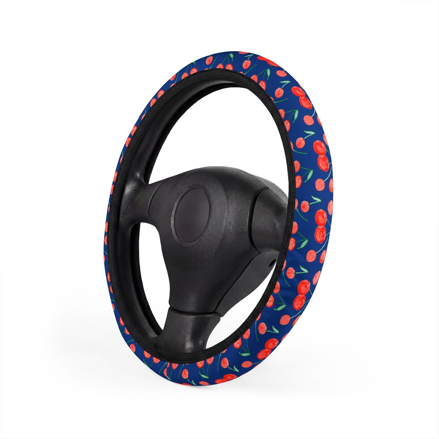 Cherry Print Car Steering Wheel Cover — Neoprene All-Over Print