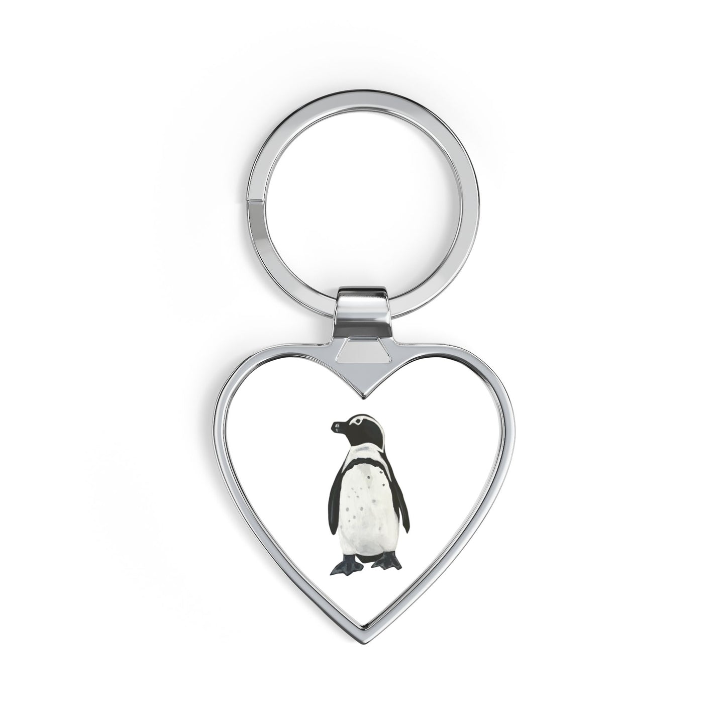 Penguin Love Heart Keychain