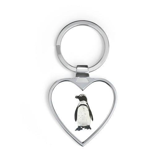 Penguin Love Heart Keychain