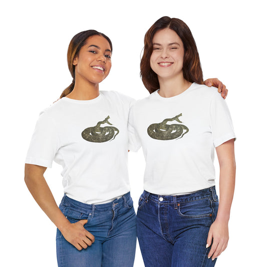 Snake Graphic Tee — Coiled Rattlesnake Illustration T-Shirt