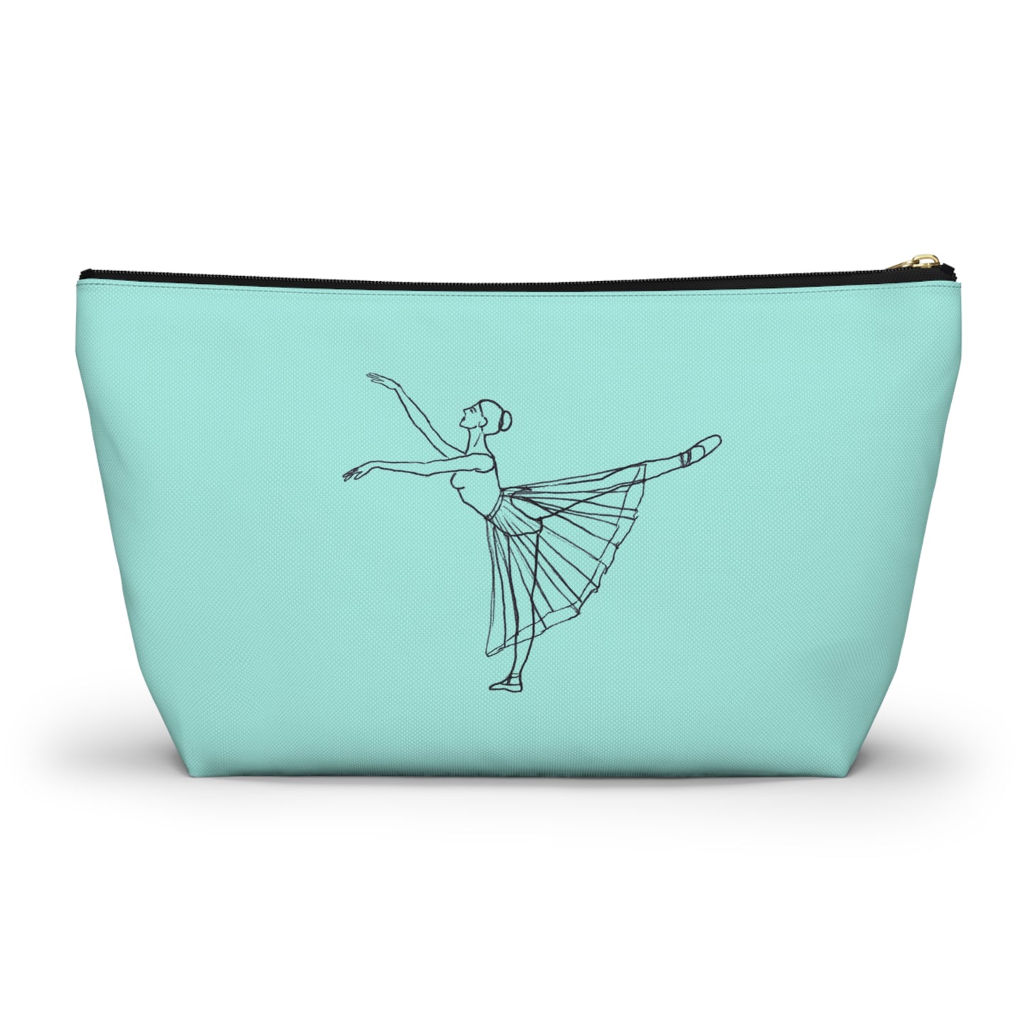 Ballet Dancer Tiffany Blue Accessory Pouch — Mint T‑Bottom Makeup & Dance Bag