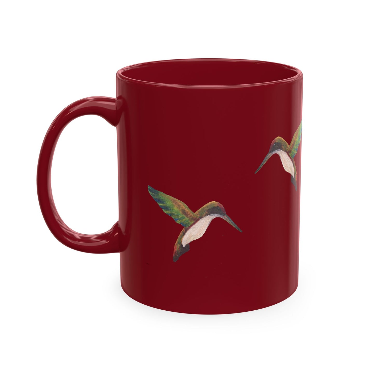 Hummingbird Pattern Ceramic Mug