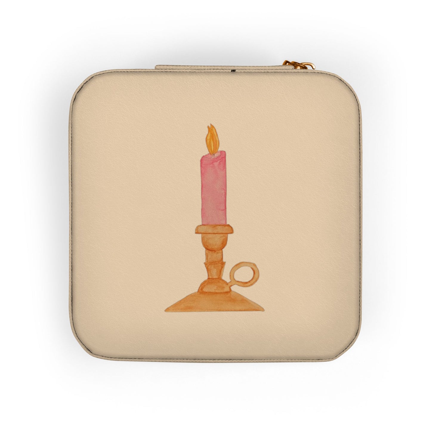 Pink Candle Jewelry Travel Case