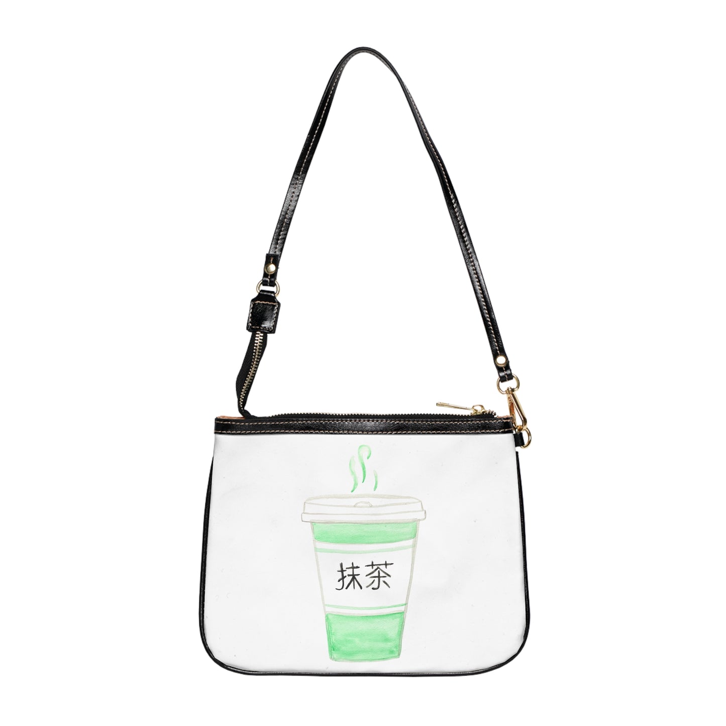 Matcha Cup Small Shoulder Bag — Cute Japanese Tea Illustration Crossbody