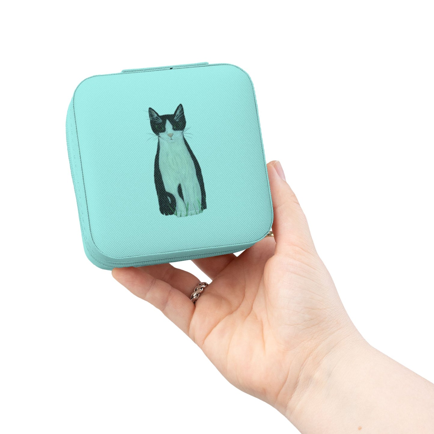 Minuet Tuxedo Cat Jewelry Travel Case