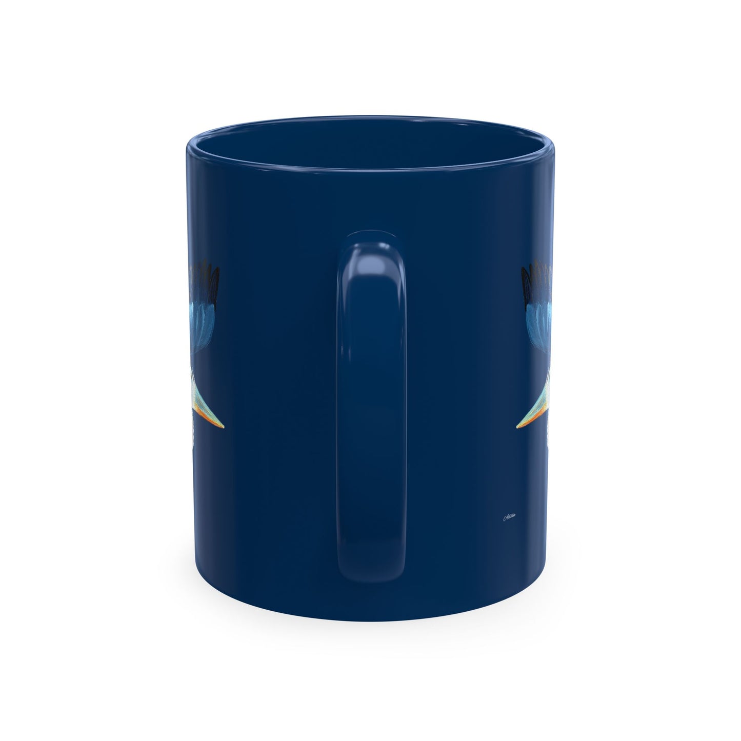 Blue Heron Ceramic Mug — Nature Bird Coffee Cup