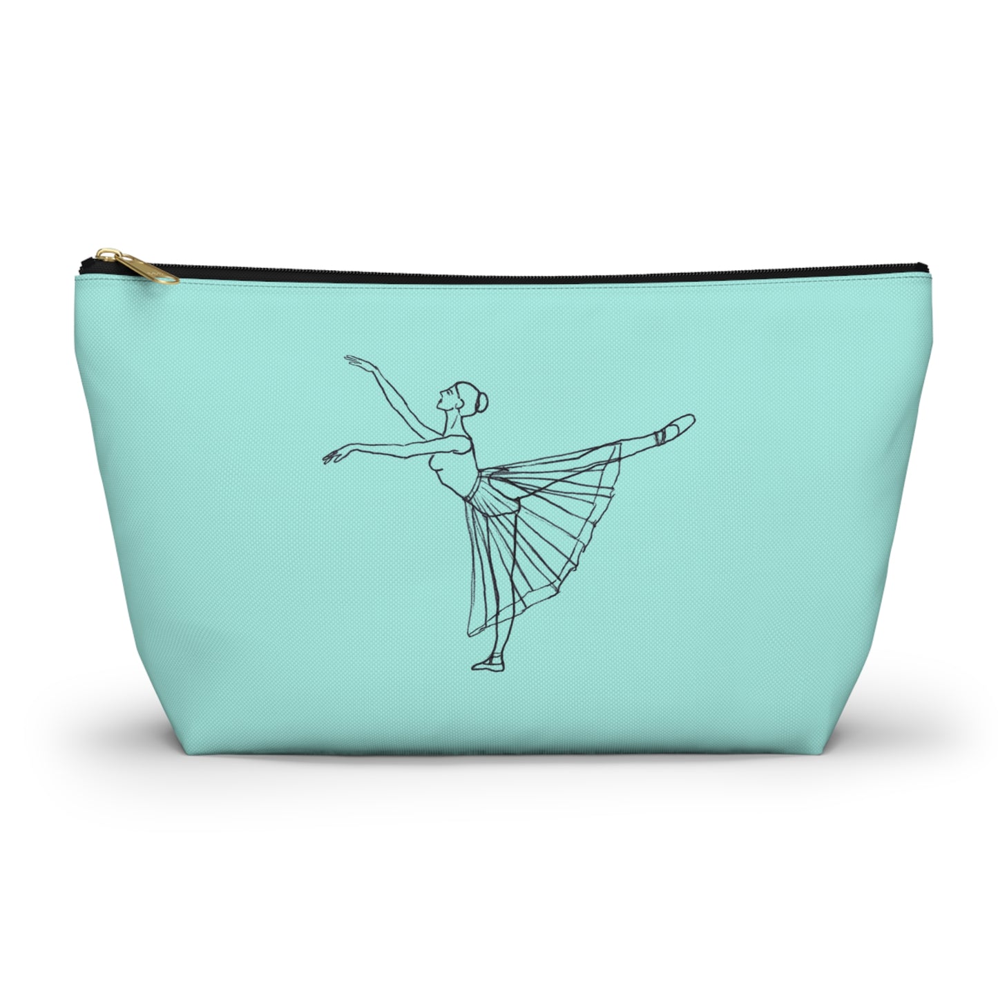 Ballet Dancer Tiffany Blue Accessory Pouch — Mint T‑Bottom Makeup & Dance Bag
