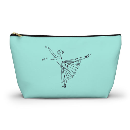 Ballet Dancer Tiffany Blue Accessory Pouch — Mint T‑Bottom Makeup & Dance Bag