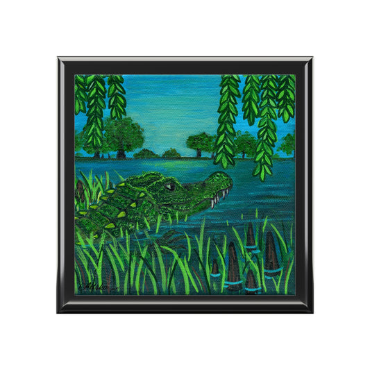 Green Alligator Lake Jewelry Box