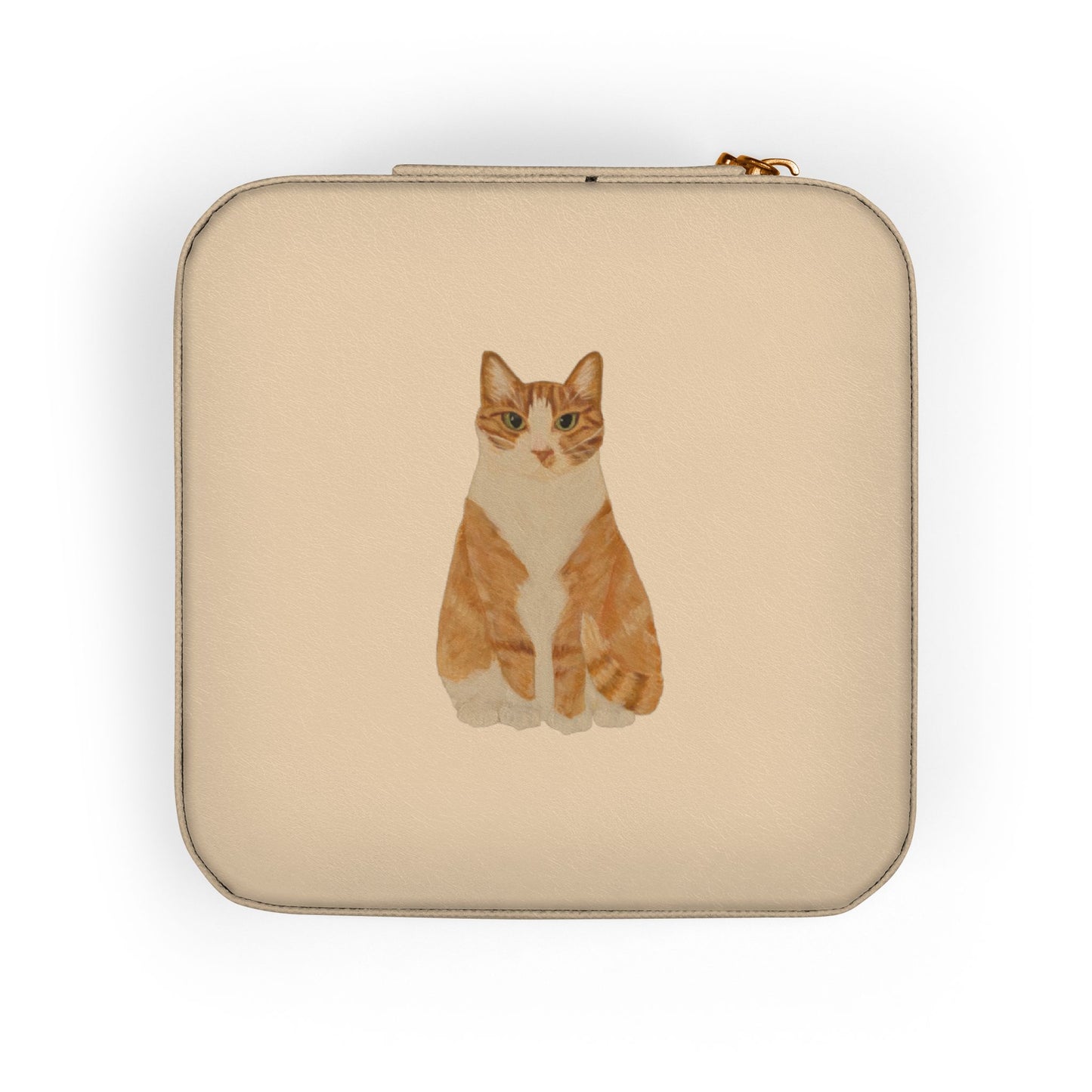 Orange Tabby Cat Jewelry Travel Case