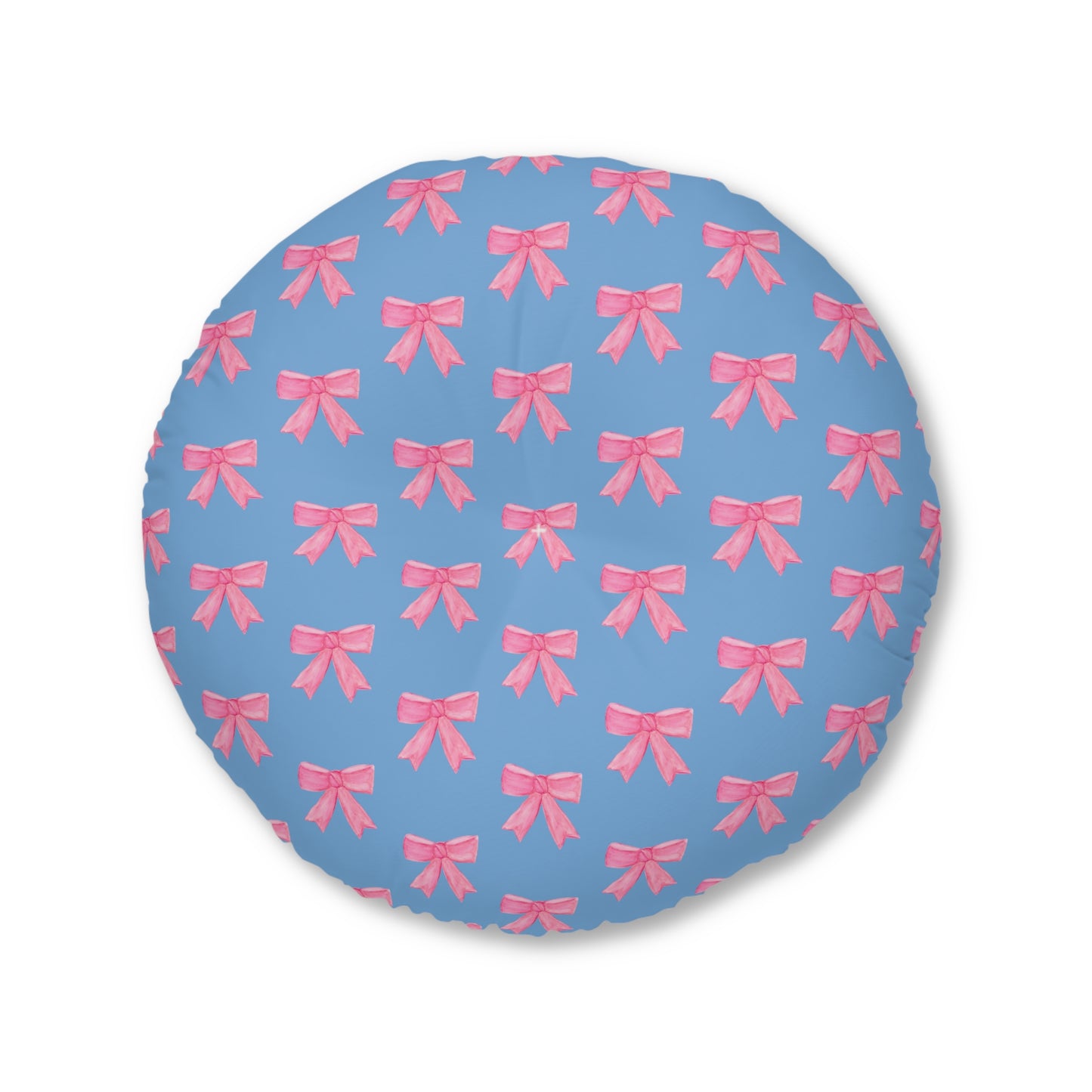 Pink Bow Floor Pillow — Blue