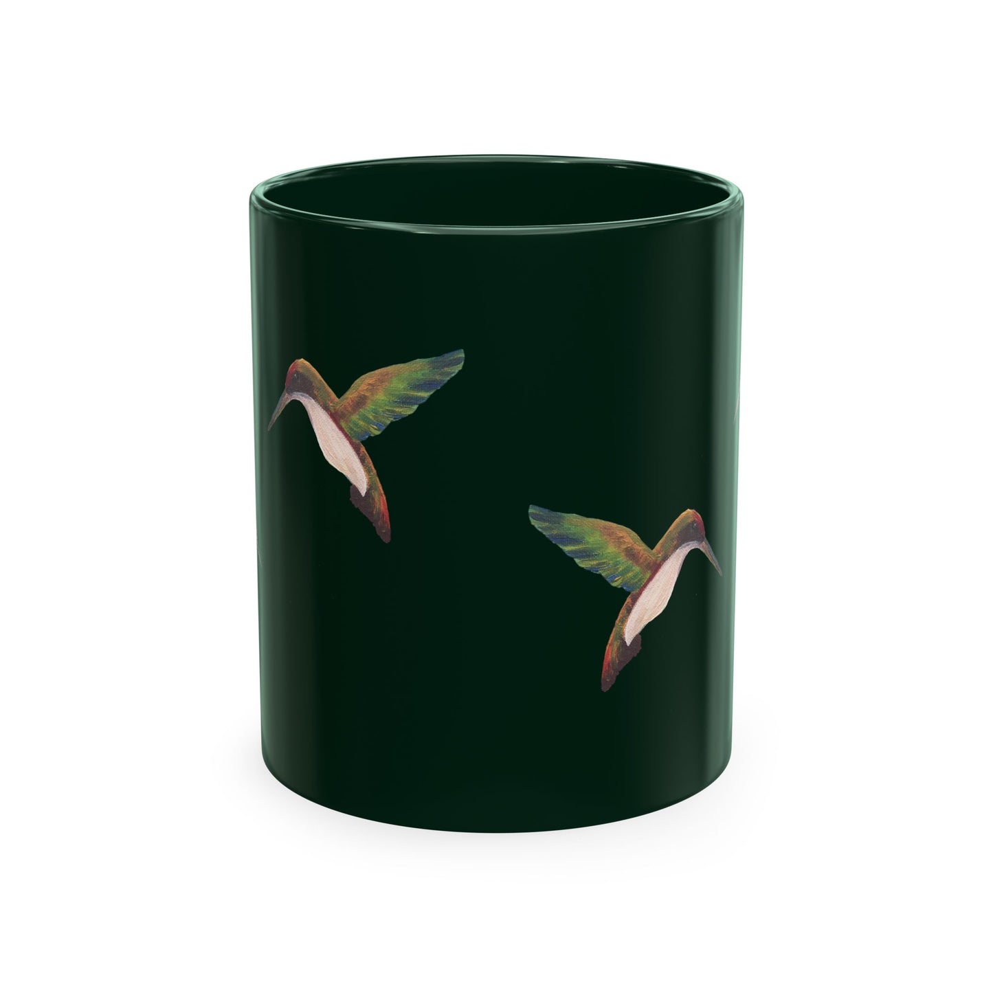 Hummingbird Pattern Ceramic Mug