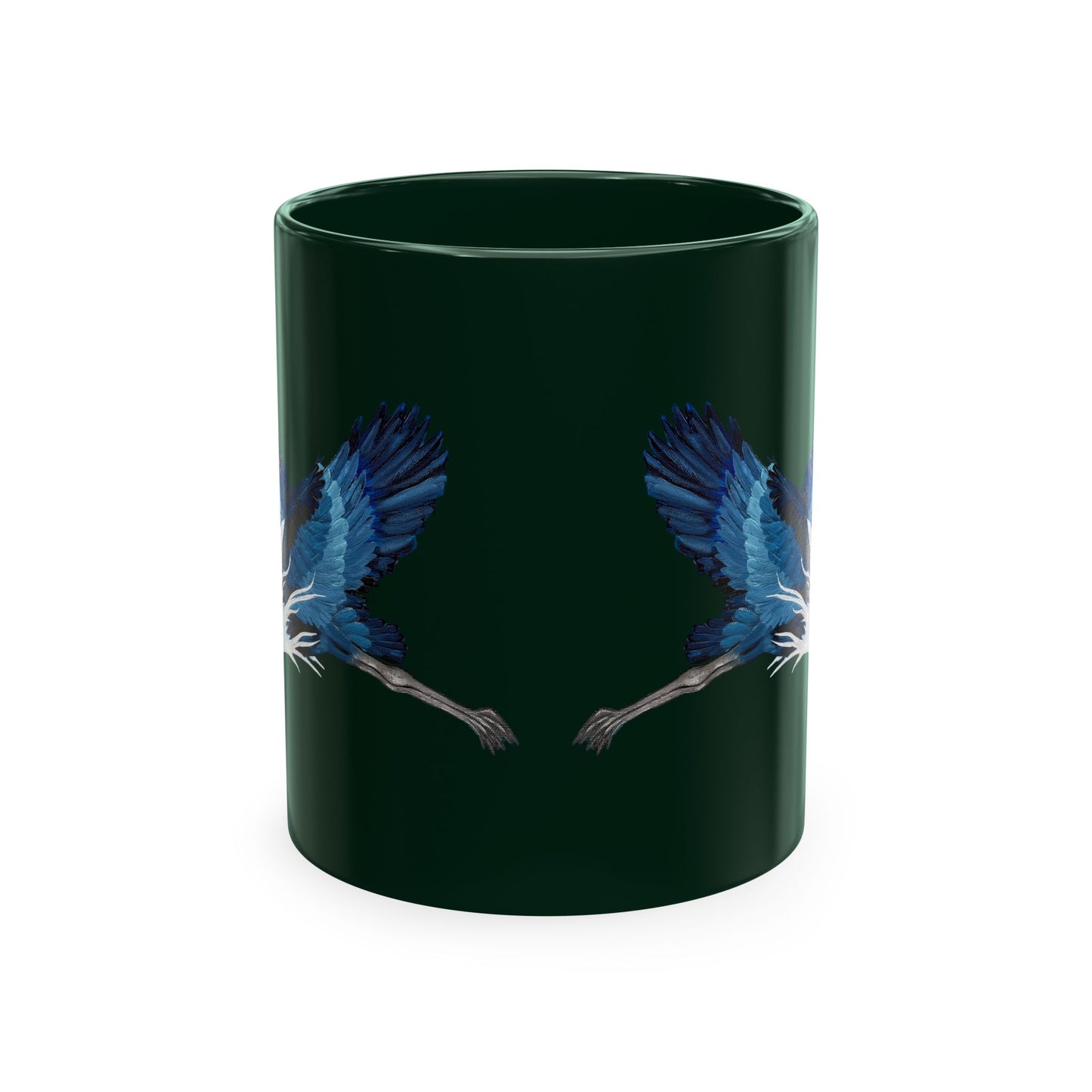 Blue Heron Ceramic Mug — Nature Bird Coffee Cup