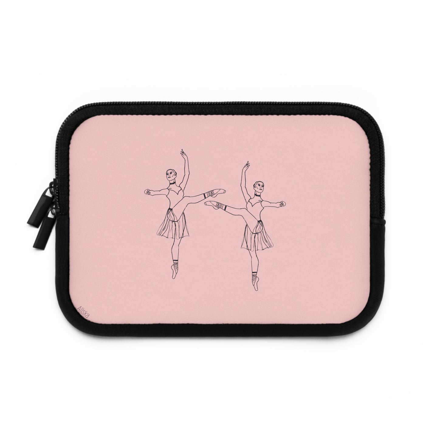 Ballet Dancer Laptop Sleeve — Minimalist Pointe Silhouette Neoprene Sleeve