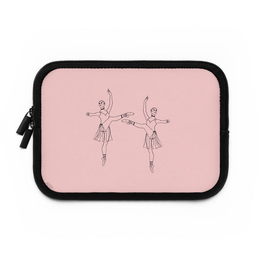 Ballet Dancer Laptop Sleeve — Minimalist Pointe Silhouette Neoprene Sleeve