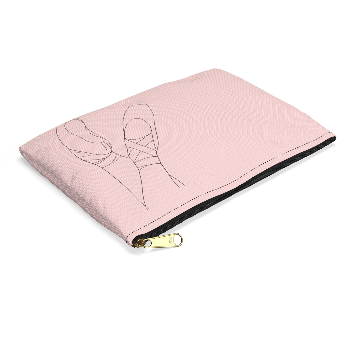 Ballet Shoes Pink Accessory Pouch — Makeup Bag for Dancers