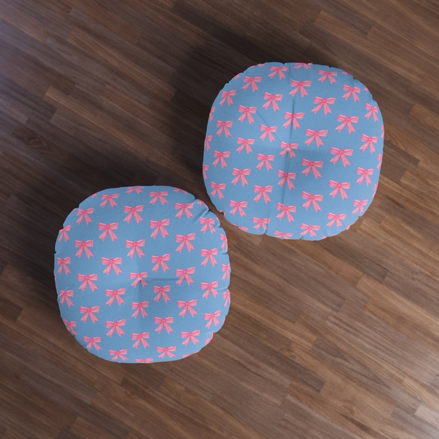 Pink Bow Floor Pillow — Blue