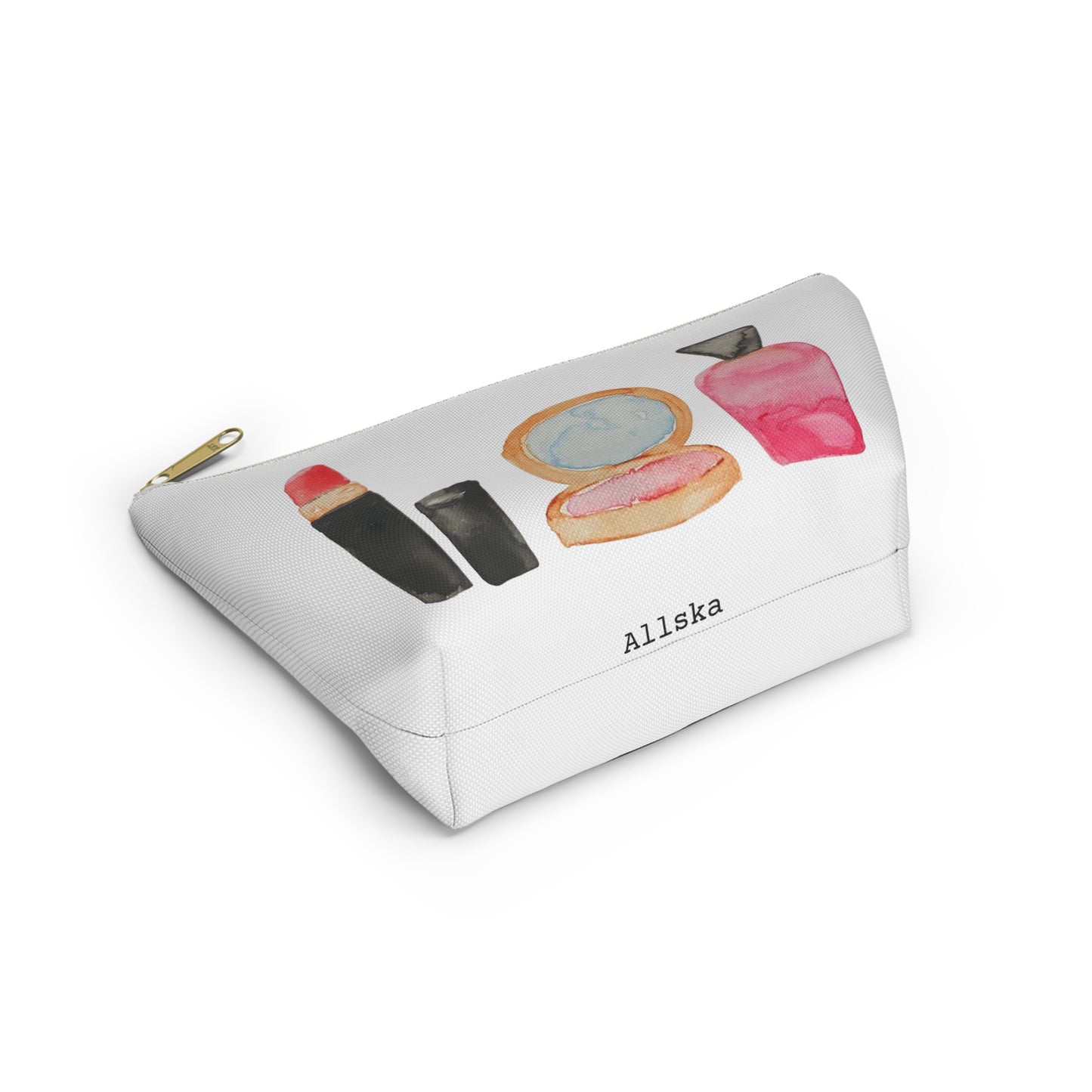 Watercolor Makeup Icons Accessory Pouch