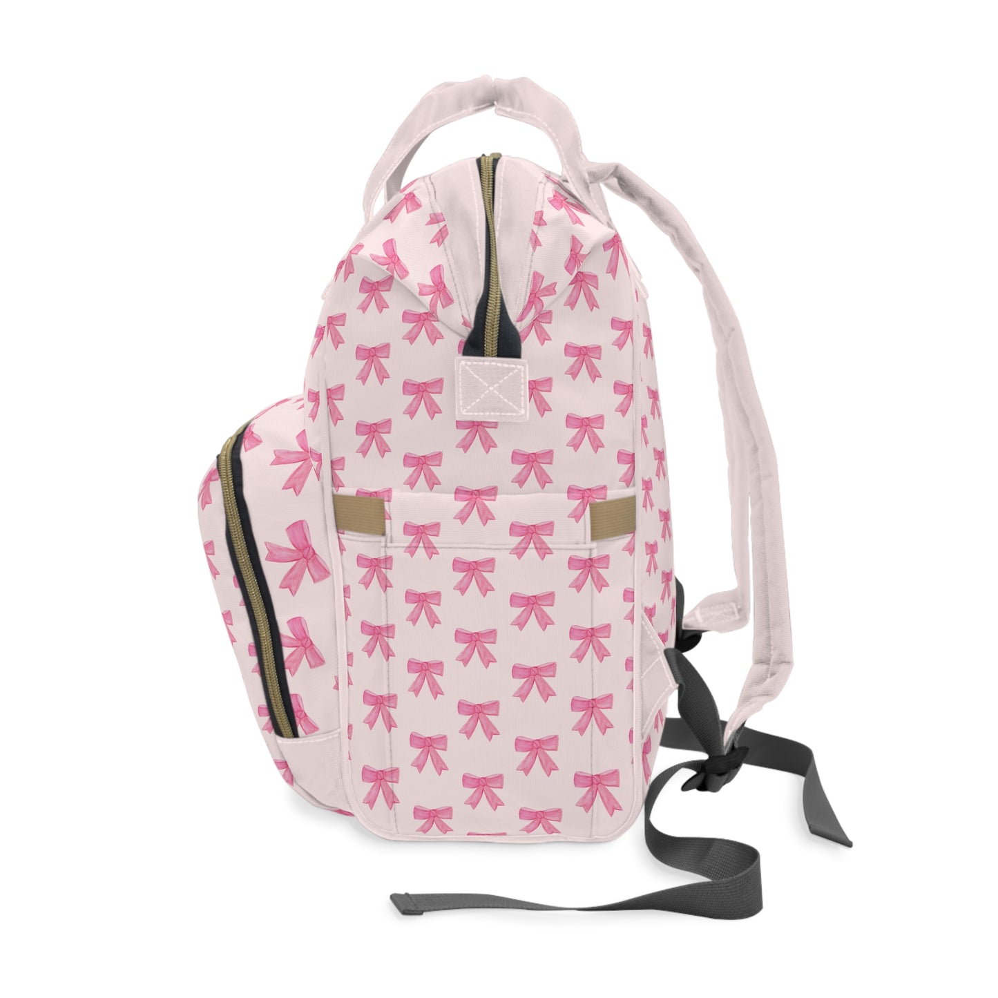Pink Bow Diaper Backpack — Multifunctional Baby Changing Bag
