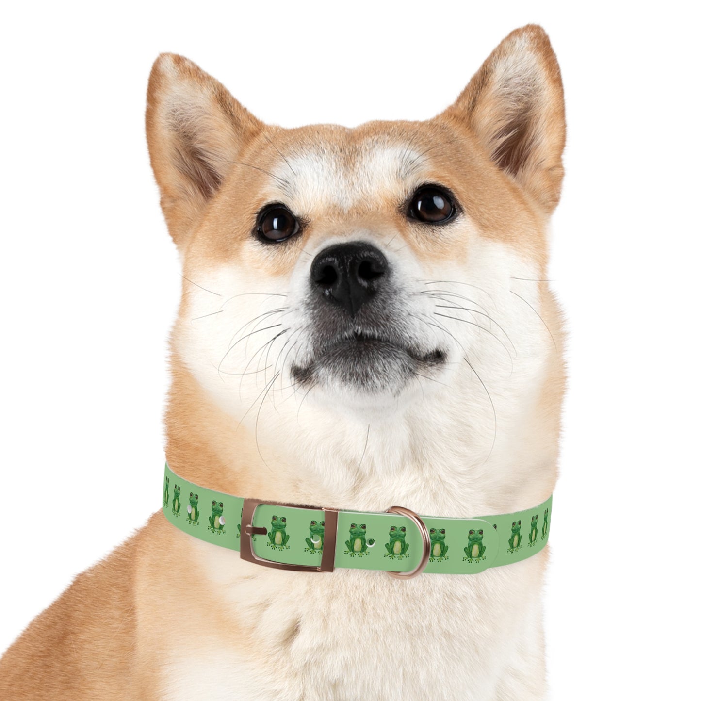 Frog Pattern Dog Collar — Waterproof TPU Pet Collar