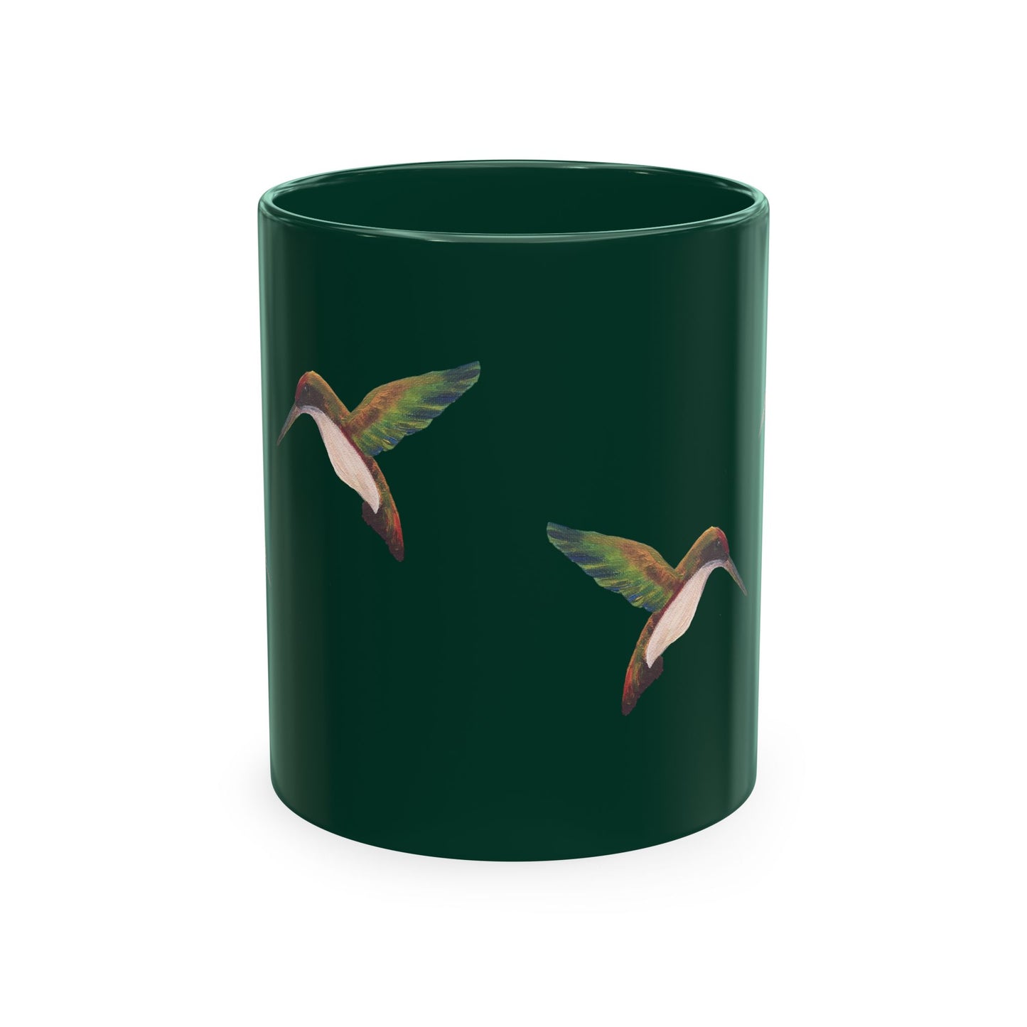 Hummingbird Pattern Ceramic Mug