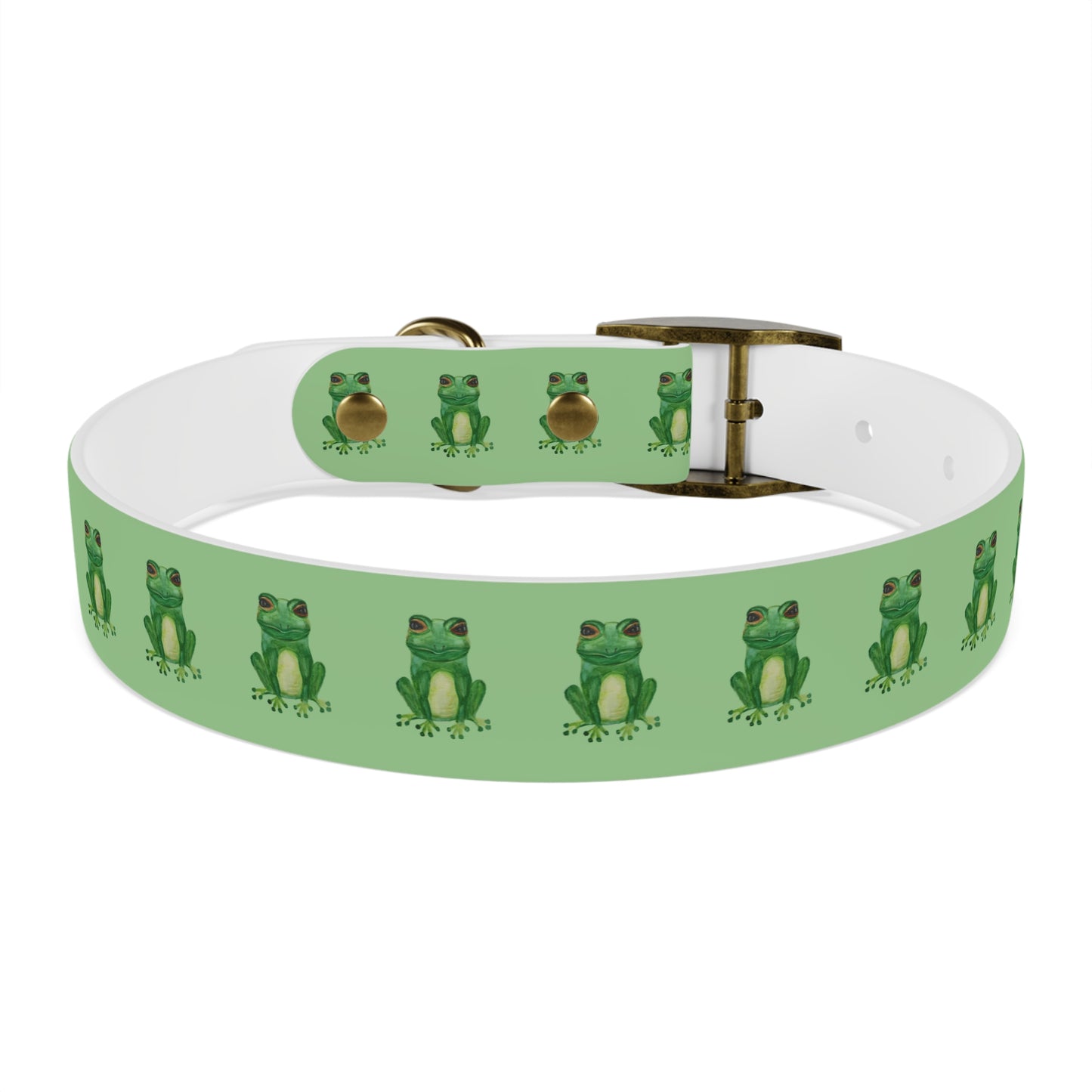 Frog Pattern Dog Collar — Waterproof TPU Pet Collar