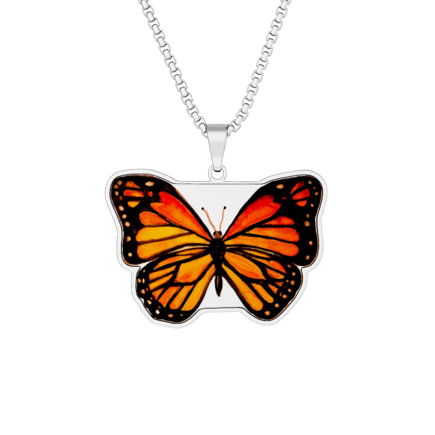 Butterfly Pendant Necklace Cutout Jewelry