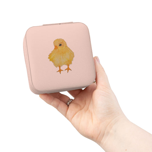 Baby Chick Travel Jewelry Organizer Case — Compact Easter Gift