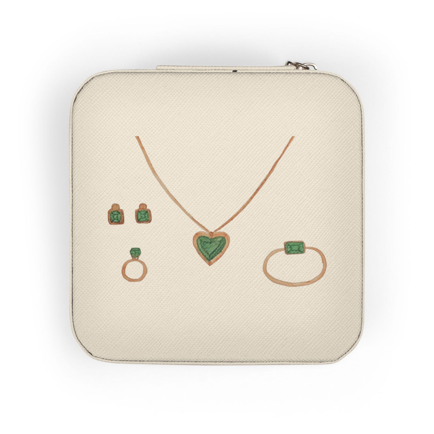 Travel Jewelry Case — Compact Zip Organizer for Rings, Earrings & Necklaces