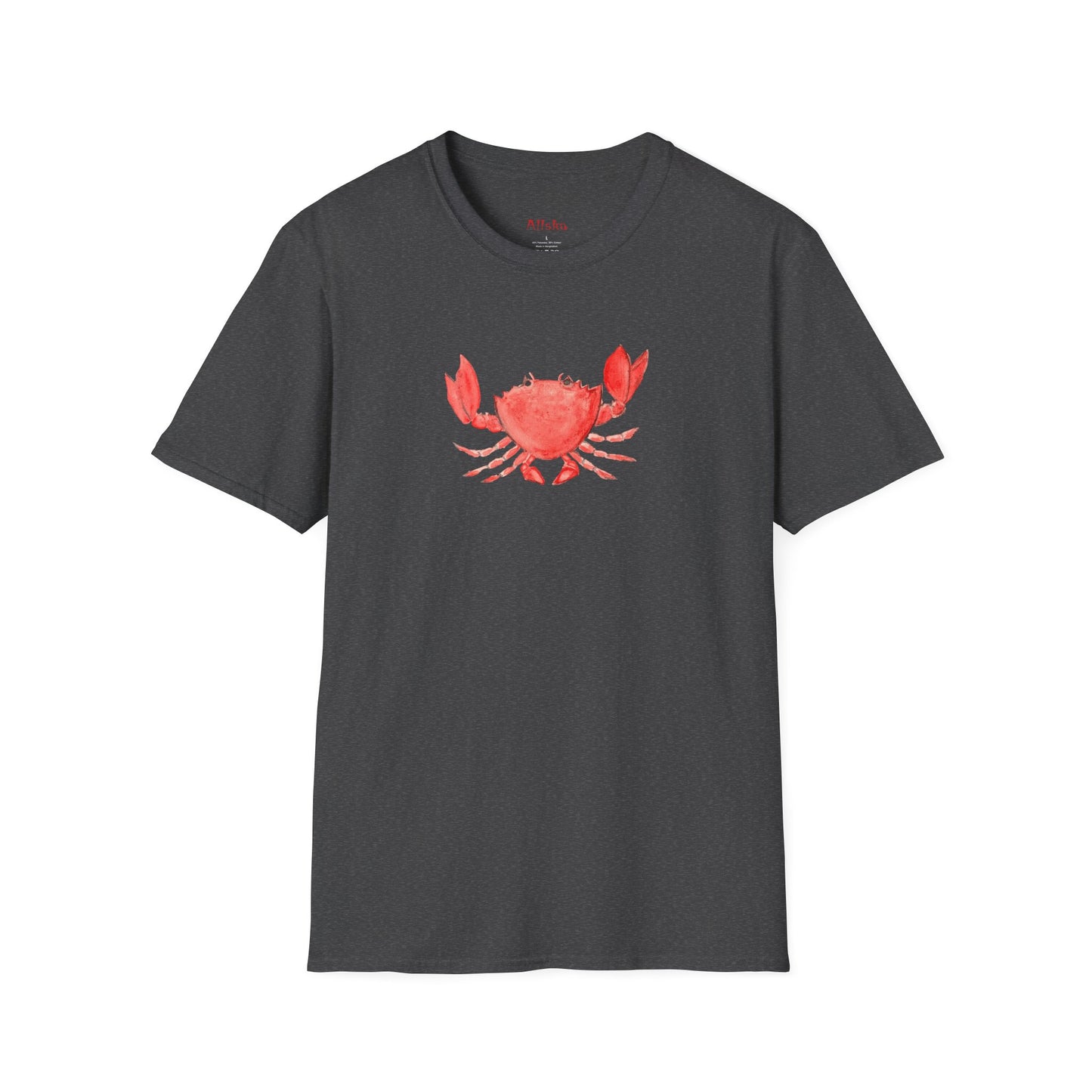 Crab Watercolor T-Shirt — Cute Coastal Beach Graphic Tee