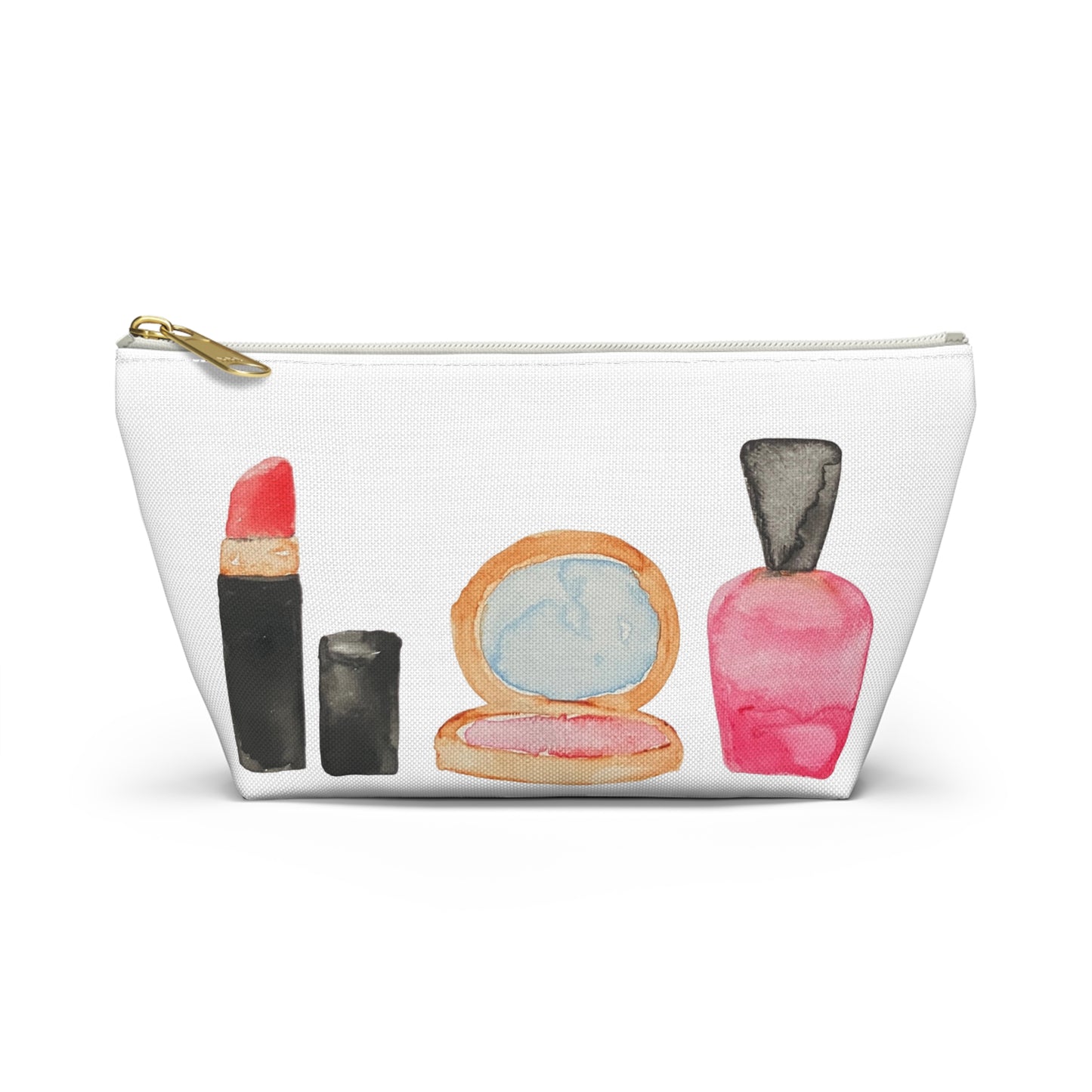Watercolor Makeup Icons Accessory Pouch