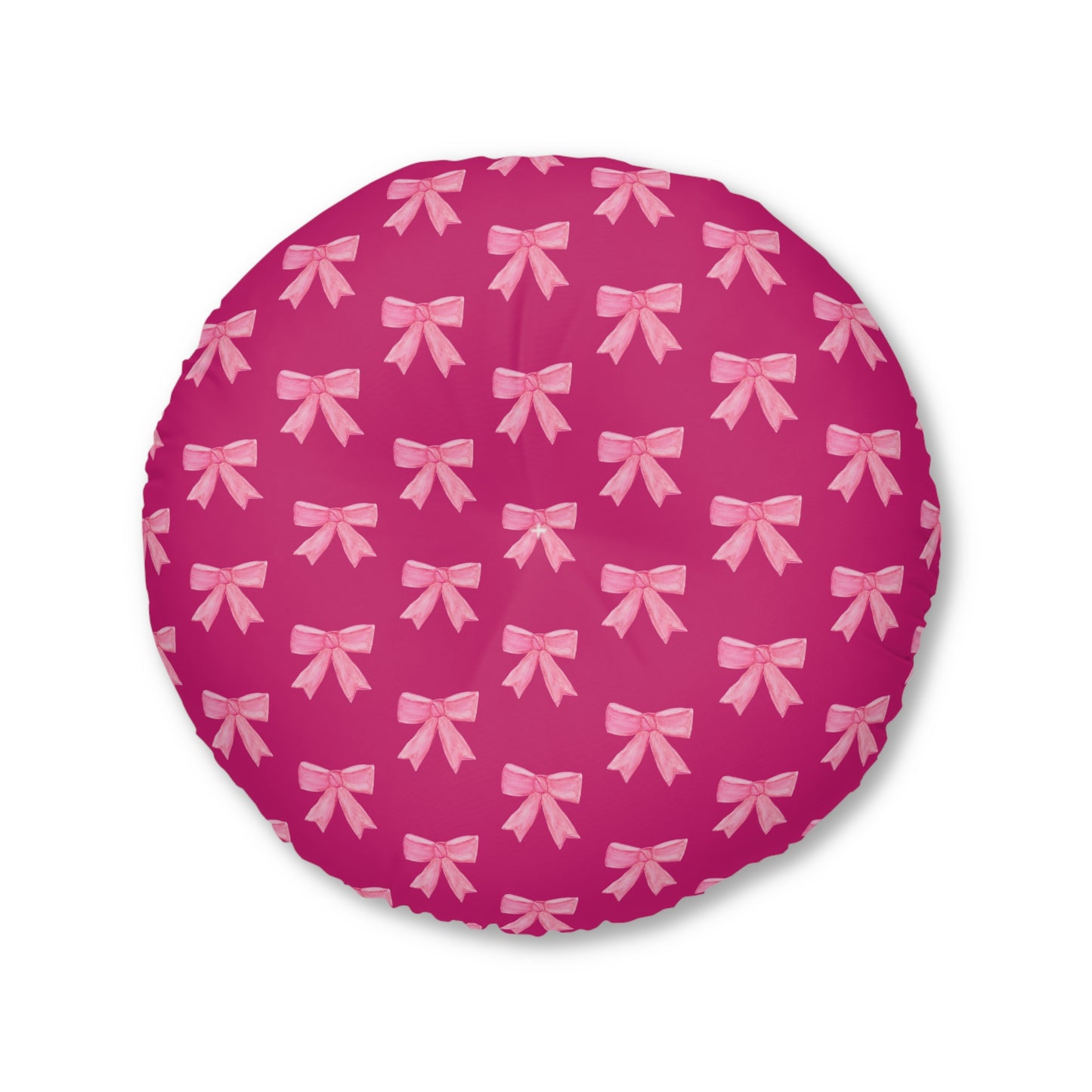 Pink Bow Floor Pillow — Hot Pink