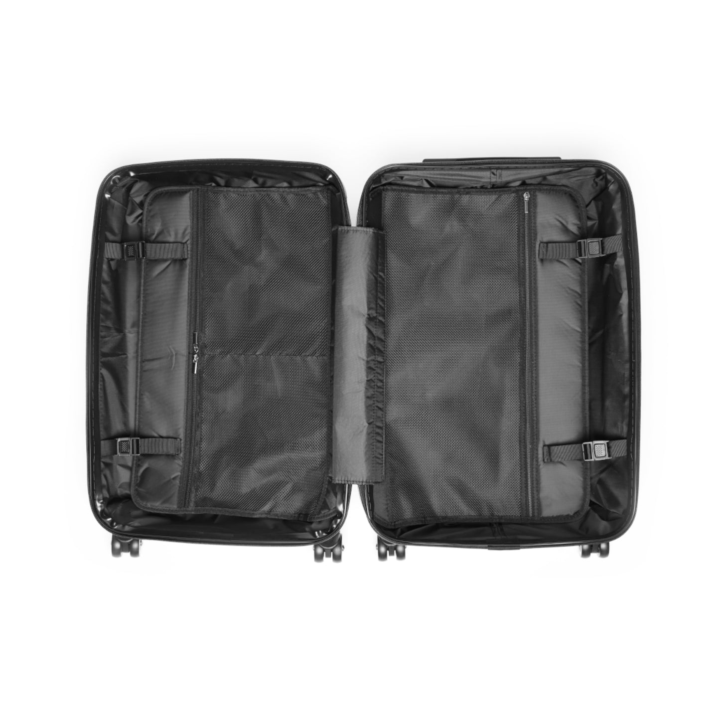 Red Begonia Floral Hard-Shell Carry-On Suitcase