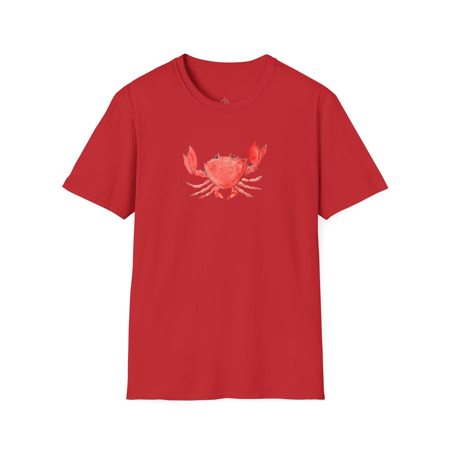 Crab Watercolor T-Shirt — Cute Coastal Beach Graphic Tee