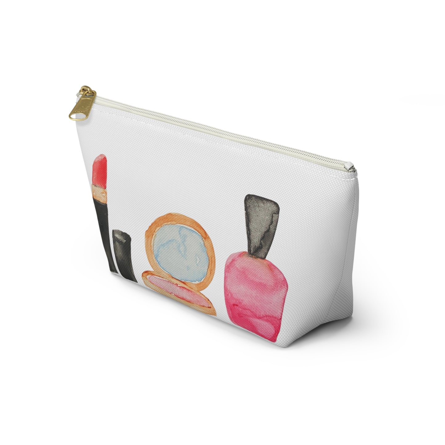 Watercolor Makeup Icons Accessory Pouch