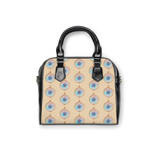 Watercolor Compass Shoulder Handbag — Travel-Inspired Boho Bag