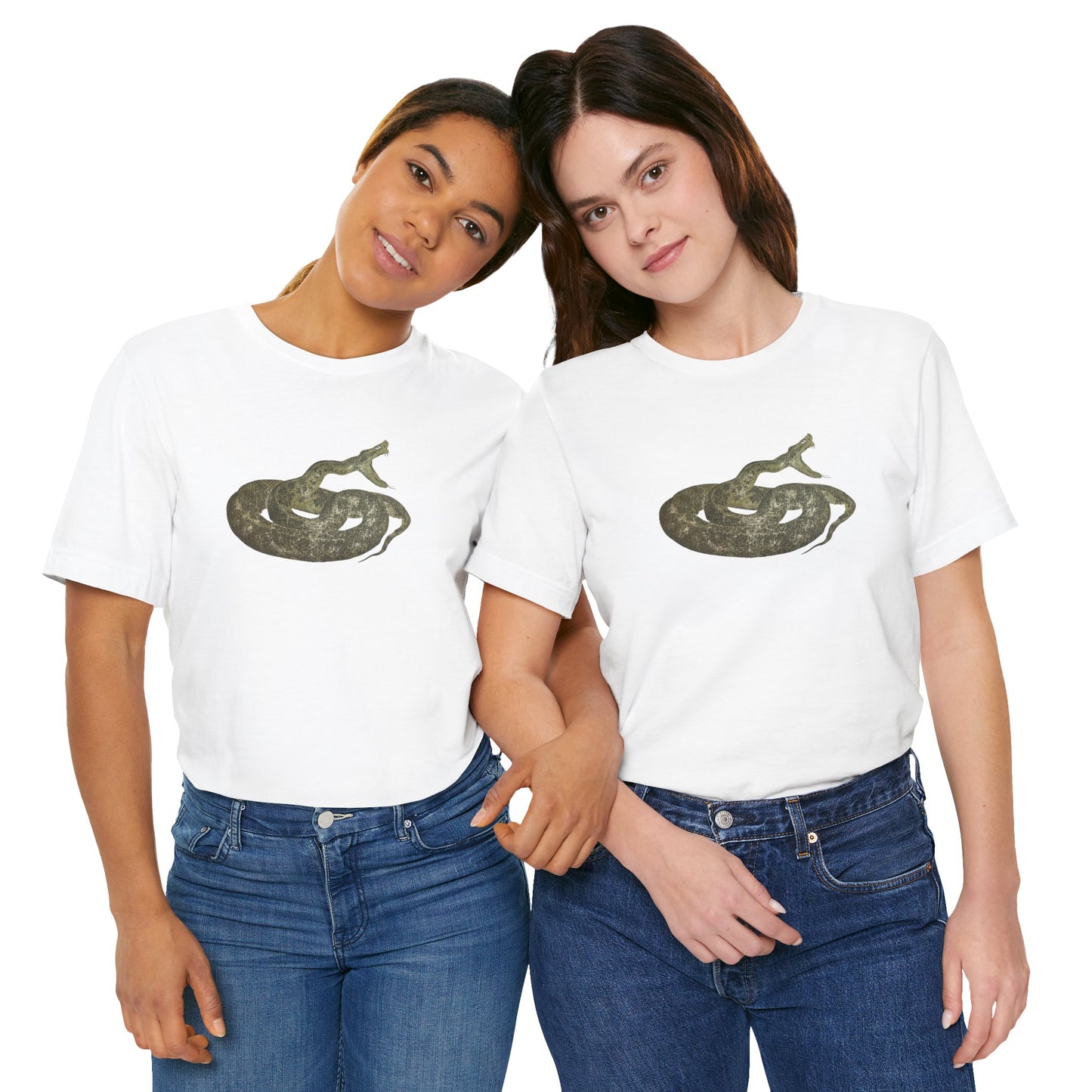 Snake Graphic Tee — Coiled Rattlesnake Illustration T-Shirt